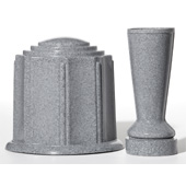 Black Granite Cemetery Vase, Grey Granite ForeverSafe Vase, Grey Granite Cemetery Flower Vase, Grey Granite Staked Vase, Grey Granite Burial Urn, Grey Granite Water Tight Urn