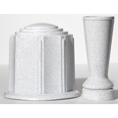 White Granite Cemetery Vase, White Granite ForeverSafe Vase, White Granite Cemetery Flower Vase, White Granite Staked Vase, White Granite Burial Urn, White Granite Water Tight Urn